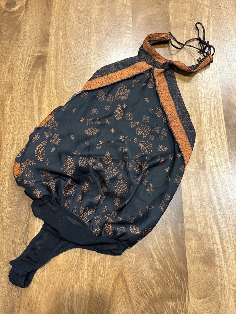 Free people bandanna Halter bodysuit